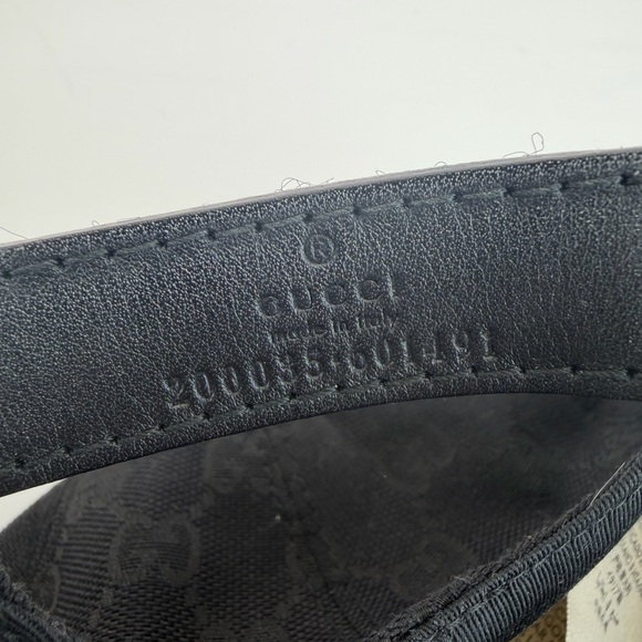 Gucci Classic Web Black Gg Monogram Baseball Cap Hat Large